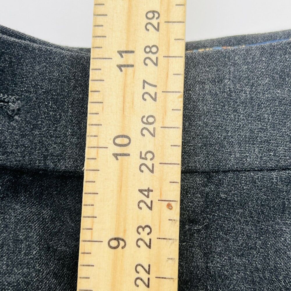 Lauren Ralph Lauren Dress Pants Mens 36x31 Gray Plaid Flat Front Wool Trousers - Picture 9 of 11